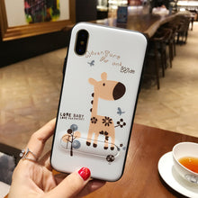 Ruo Dawn Cartoon Bear For iphone 6 6S 7 8 Plus X Phone Cases Soft Silicone+Plastic Shell Cute Cat Fashion Girl Stent Back Cover