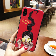 Ruo Dawn Cartoon Bear For iphone 6 6S 7 8 Plus X Phone Cases Soft Silicone+Plastic Shell Cute Cat Fashion Girl Stent Back Cover