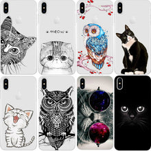 Cat Phone Case For iPhone X 8 4 4S 5 5S SE 5C 6 6S 7 Plus Silicon For Xiaomi Redmi 4 4A 3S 3 S Note 3 4 5A Pro Prime 4X Mi A1 5X