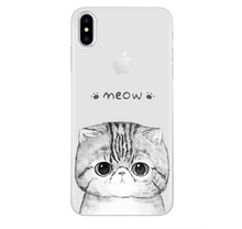 Cat Phone Case For iPhone X 8 4 4S 5 5S SE 5C 6 6S 7 Plus Silicon For Xiaomi Redmi 4 4A 3S 3 S Note 3 4 5A Pro Prime 4X Mi A1 5X