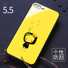 Joyroom Couple phone Case For iPhone 7 Plus cute animal glass Printed Pattern Phone Back Cover for iphone 7 case